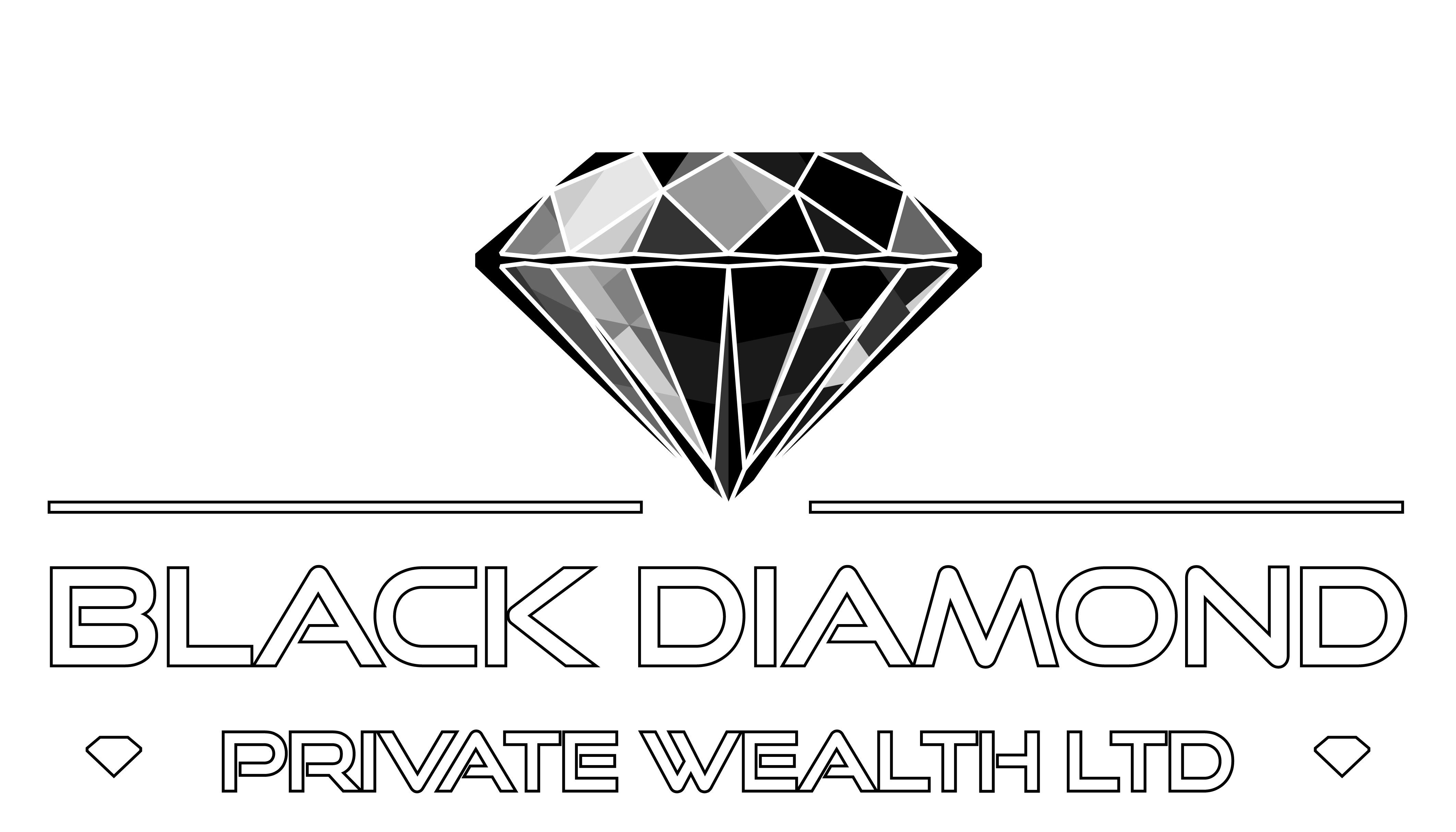 black diamond logo white text